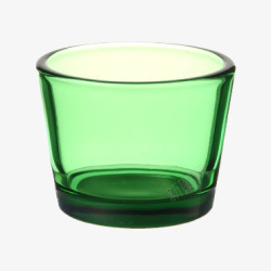 绿色透明玻璃杯子素材