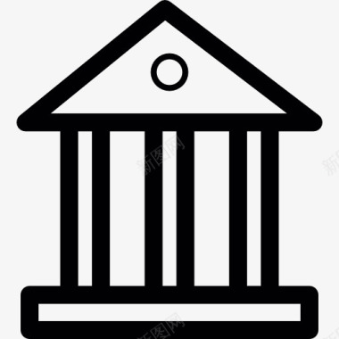 希腊古庙图标图标