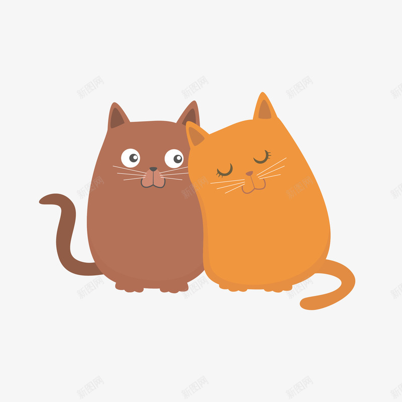 卡通猫咪爱情动物矢量图eps免抠素材_88icon https://88icon.com 卡通 卡通动物 卡通的 可爱 可爱动物 可爱的动物 恩爱 爱情 猫咪 表白 矢量图