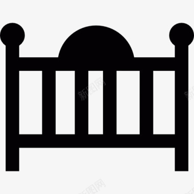 婴儿摇篮睡觉床头图标图标