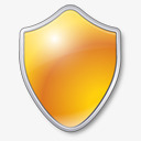 盾黄色的保护警卫安全基础软件图标图标