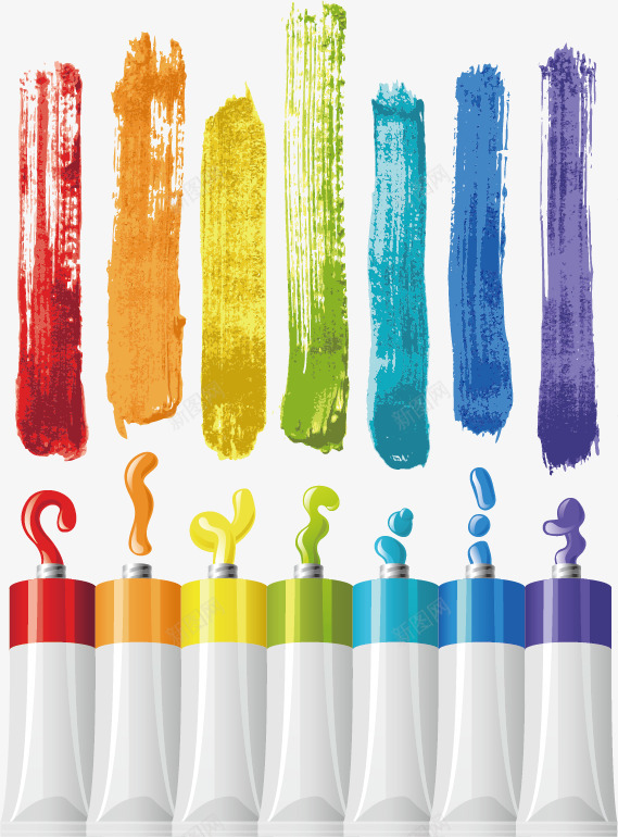 水彩颜料png免抠素材_88icon https://88icon.com 办公用品 学习用品 文具 水彩 笔刷 颜料 颜色