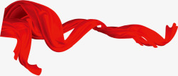 红色飘带国庆节海报素材