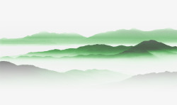 绿色山峦个风山水墨绿色山峦高清图片