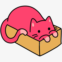 盒子里的猫咪素材