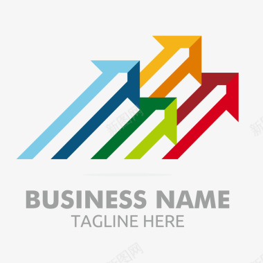 企业logo彩色箭头的logo矢量图图标图标