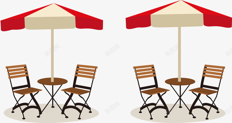 户外餐桌png免抠素材_88icon https://88icon.com 伞 桌子 棕色 椅子