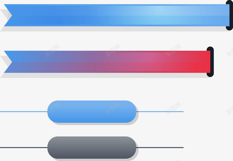 简单时尚进度条png免抠素材_88icon https://88icon.com ppt 时尚 渐变 矢量图案 简单 装饰图案 进度条