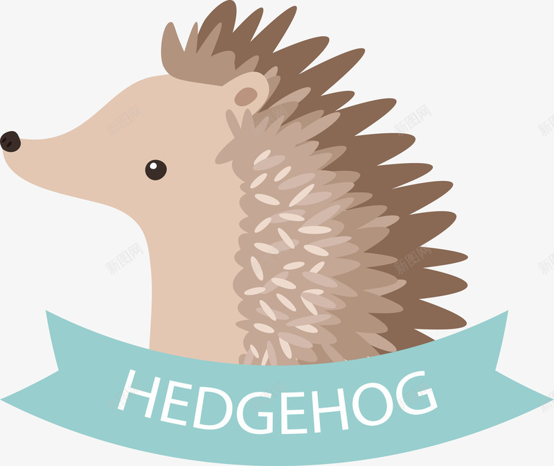 卡通刺猬矢量图ai免抠素材_88icon https://88icon.com hedgehog 卡通动物 宠物 棕色 英语单词 矢量图