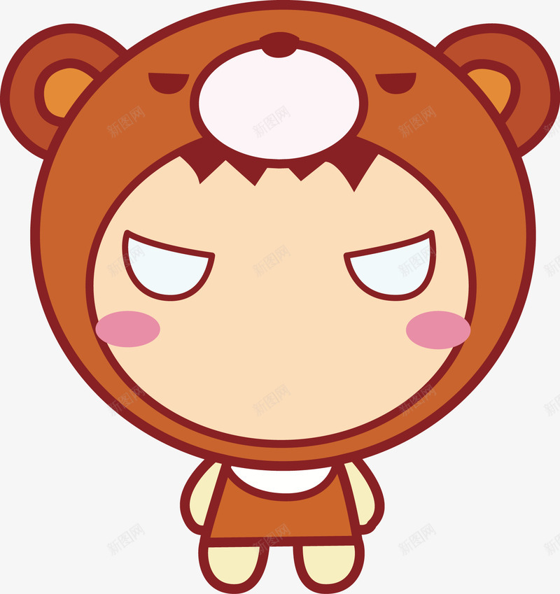 棕色卡通可爱小熊男孩q版png免抠素材_88icon https://88icon.com 卡通 可爱 棕色 男孩