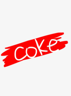可口可乐标志涂鸦高清图片