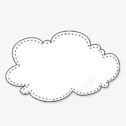 白云提示框气泡云朵高清图片