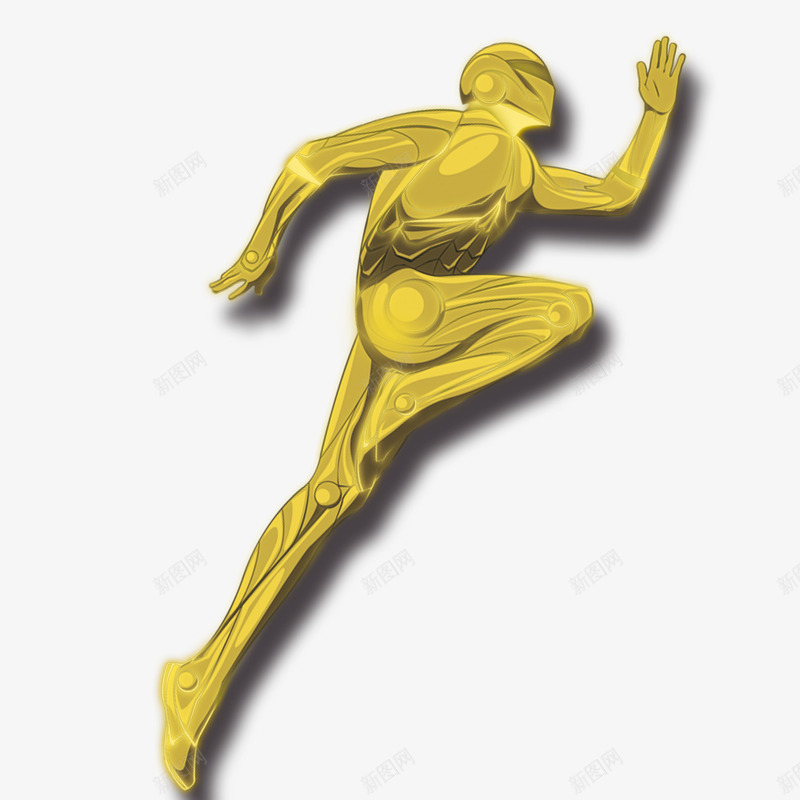 黄色锻炼奔跑的背影psd免抠素材_88icon https://88icon.com 健康 奔跑的背影 比赛 肌肉 跑步 速度 锻炼 黄色