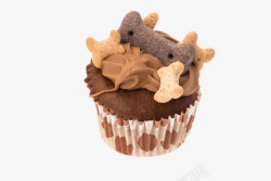 棕色可爱动物的食物蛋糕骨头饼干素材