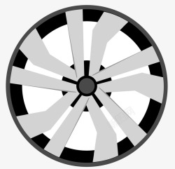 银白色黑色车轮车轮素材
