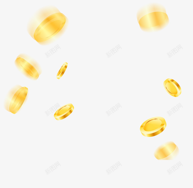 飞舞的金币元素png免抠素材_88icon https://88icon.com 漫天 花飘落 金币 钱 飘洒的钱 飞扬的金币 飞舞