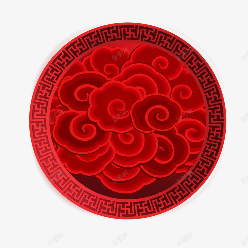 古典中国红云纹png免抠素材_88icon https://88icon.com 中国红 云纹 云纹素材 古典 古典云纹