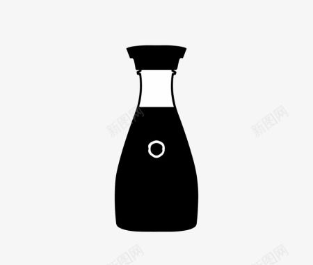 网页icon图标黑白瓶矢量图图标图标