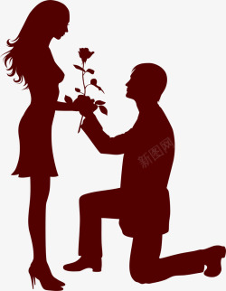 求婚人物求婚玫瑰花高清图片