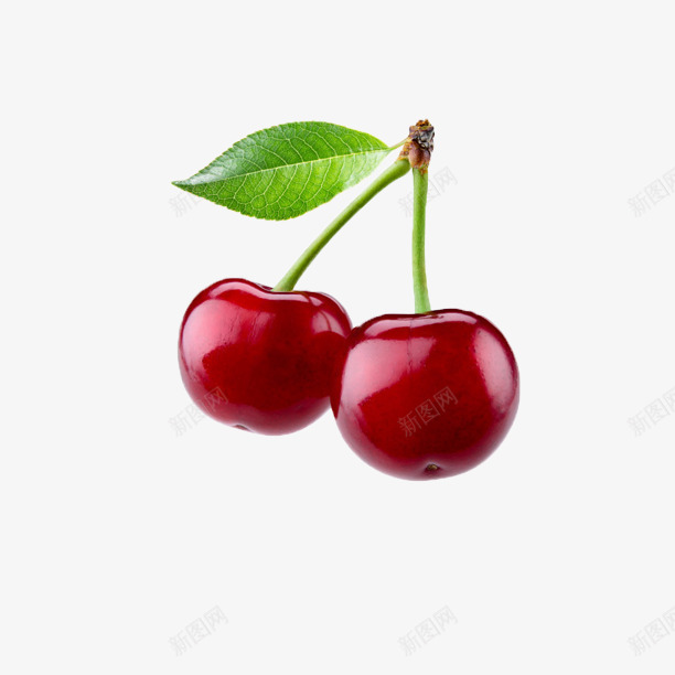 水果樱桃绿叶png免抠素材_88icon https://88icon.com 免抠图 图案 新鲜水果 樱桃 绿叶