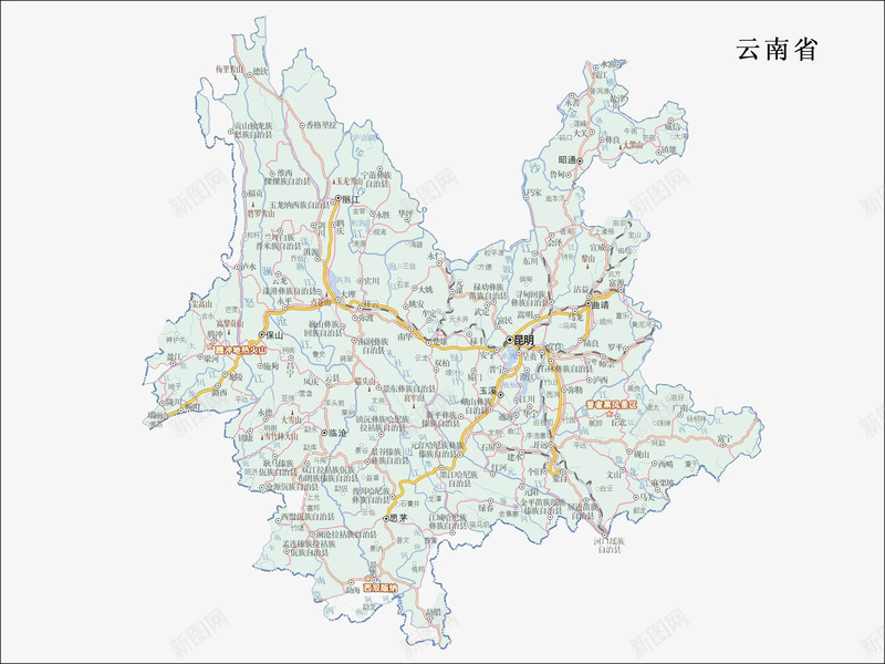 云南省地图png免抠素材_88icon https://88icon.com 云南地图 云南省 地图 线路