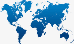 卡通蓝色的地球科技地球地图高清图片