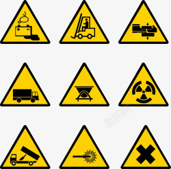 建筑工地安全警告标志素材
