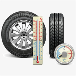 轮胎与胎温胎压检测表素材