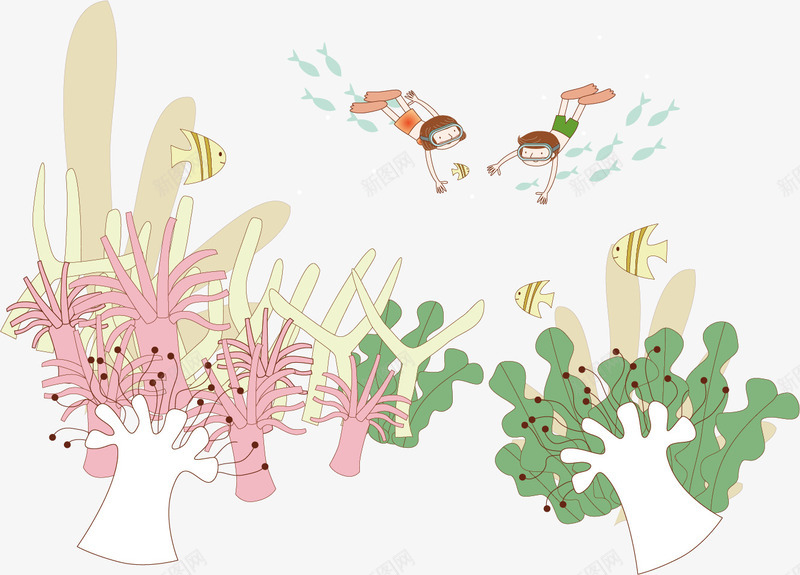 海底游泳鱼群珊瑚海报元素png免抠素材_88icon https://88icon.com 海底珊瑚 海报元素 游泳 游泳海报 珊瑚 鱼群
