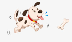 斑点小狗可爱卡通斑点小狗矢量图高清图片