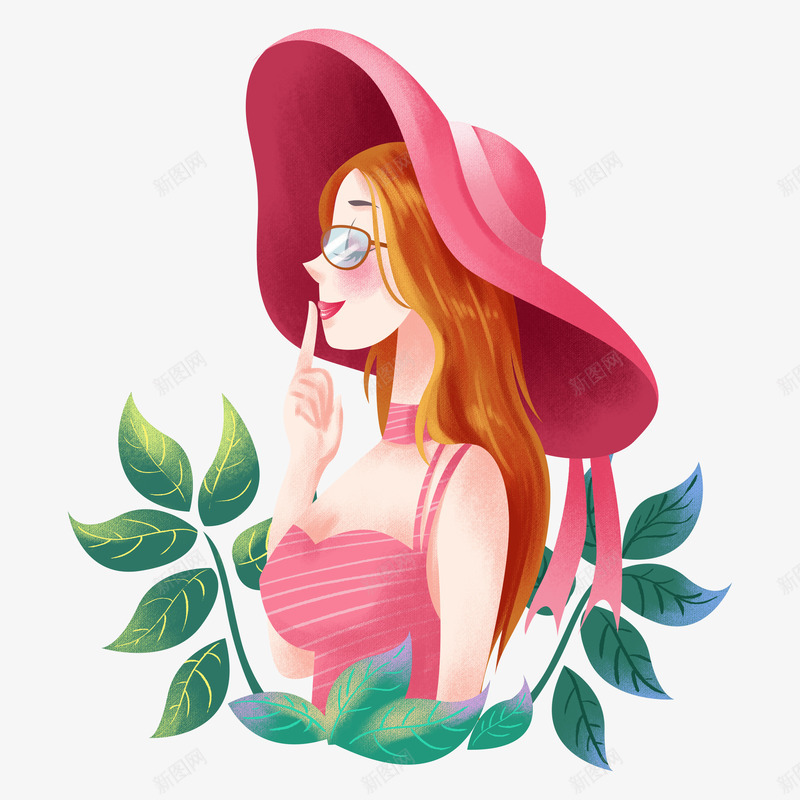 手绘插画女孩七png免抠素材_88icon https://88icon.com 三八妇女节平面促销节日女王 三月八日 创意海报 妇女节 海报标题 海报设计 红色 花卉