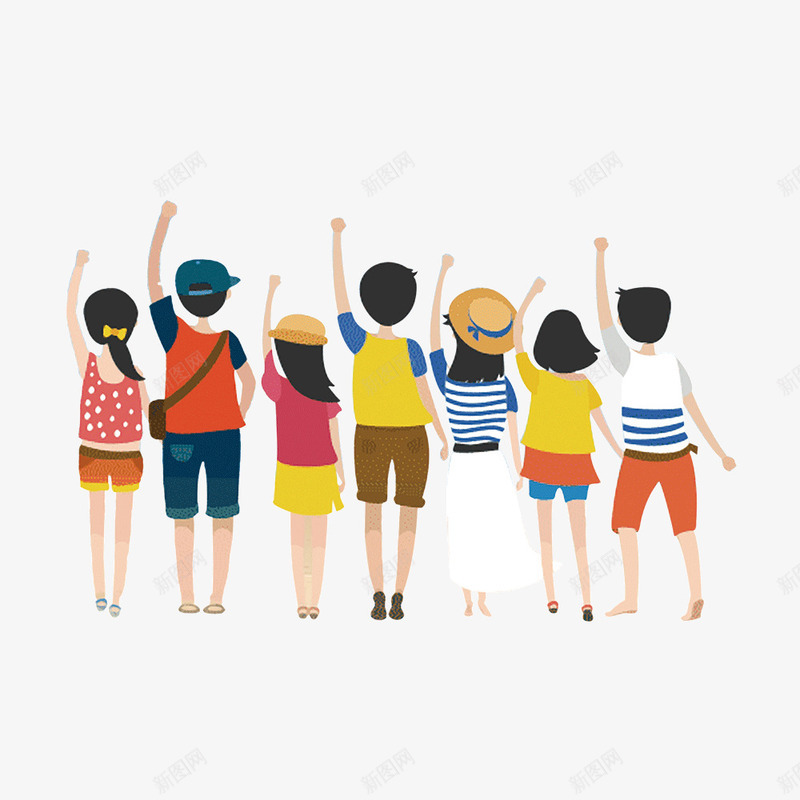 卡通彩绘学生背影png免抠素材_88icon https://88icon.com 卡通人物 我们毕业啦 毕业季 毕业海报 毕业照 青春