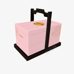 粉色简单包装盒素材