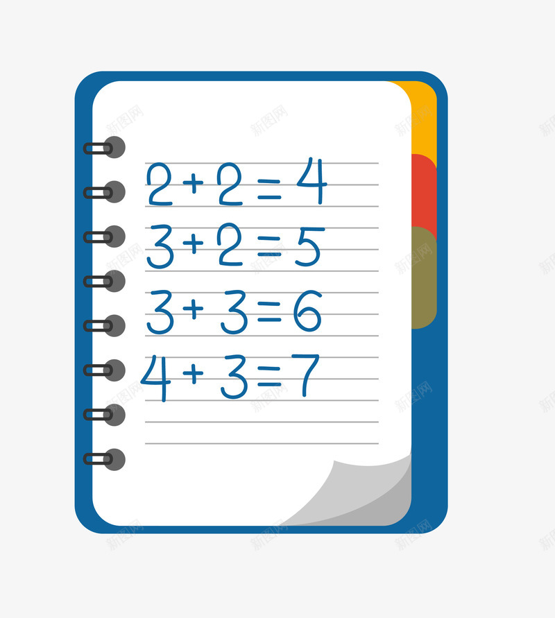 卡通扁平化数学本矢量图eps免抠素材_88icon https://88icon.com 卡通数学本 扁平化数学本 数学本 数学本png 日记本 本子 矢量数学本 矢量图