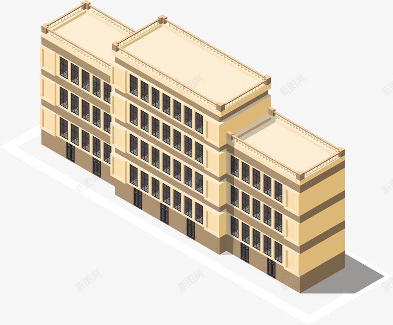 一栋学校建筑矢量图eps免抠素材_88icon https://88icon.com 学校 学校建筑 学校楼房 建筑PNG 矢量楼房 矢量图