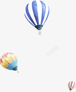彩色热气球素材彩色春天漂浮热气球装饰高清图片