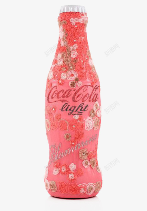 粉色创意图案可口可乐瓶子png免抠素材_88icon https://88icon.com 创意 可口 可口可乐 可口可乐瓶 可口可乐瓶子 图案 粉色 花朵