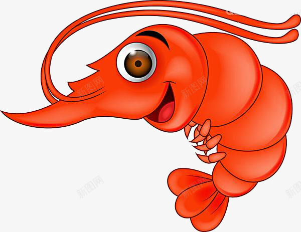 卡通虾png免抠素材_88icon https://88icon.com 免扣虾素材 卡通 卡通小虾 基围虾卡通图 皮皮虾 虾素材