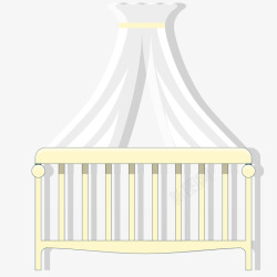 婴儿蚊帐蚊帐和婴儿床手绘图高清图片