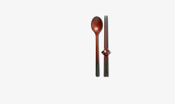 传统棕色筷子素材