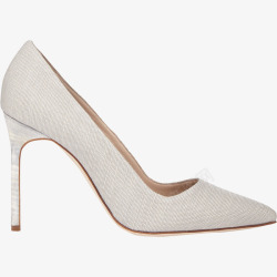 Blahnik马诺洛品牌白色高跟鞋品牌女鞋高清图片