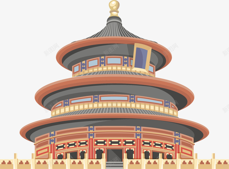 手绘中国风塔矢量图ai免抠素材_88icon https://88icon.com 中国风塔 创意 卡通 可爱 彩色图 手绘图 简单 矢量图