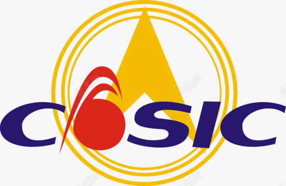 气泡标志中国航天黄色logo图标图标