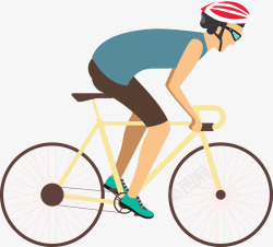 矢量自行车自行车职业选手高清图片