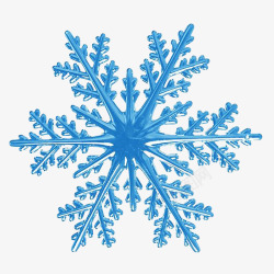 立体雪花矢量素材蓝色立体冰雪高清图片