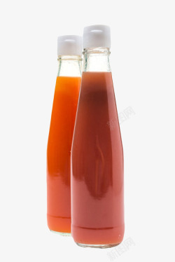 透明玻璃瓶子拧盖番茄酱包装实物素材