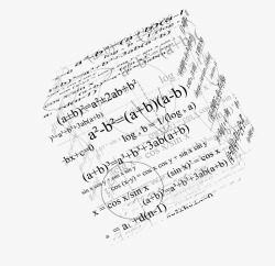 方程式黑色创意正方体数学公式高清图片