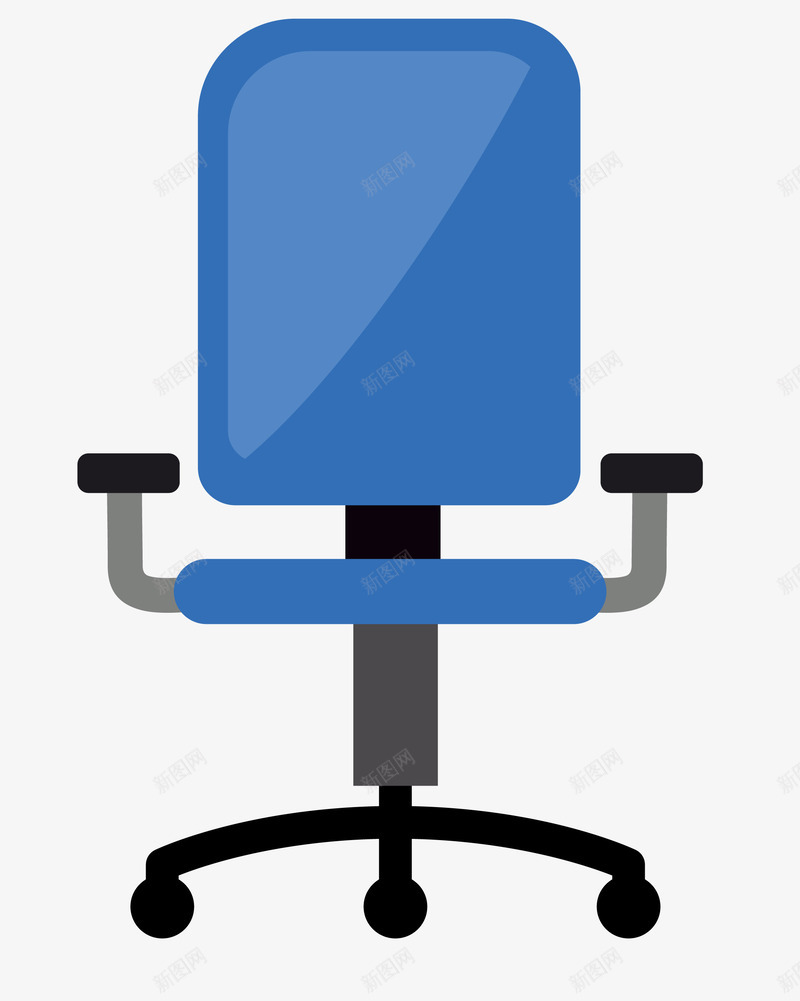 椅子矢量图ai免抠素材_88icon https://88icon.com 办公室 坐位 坐席 座位 椅子 矢量图 蓝色