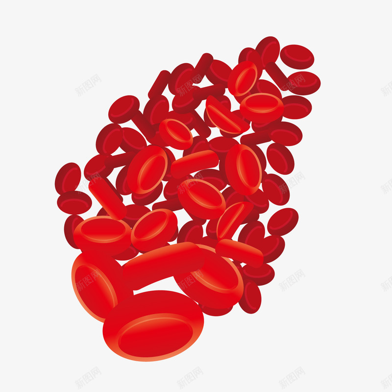 卡通血红细胞png免抠素材_88icon https://88icon.com 卡通细胞 生物学 生物实验 红细胞 红细胞血液插图
