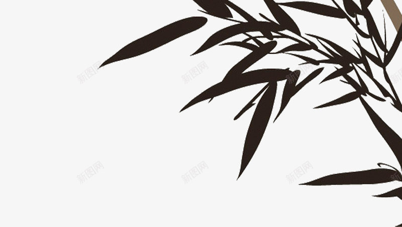 水墨竹子png免抠素材_88icon https://88icon.com 国画 水墨 端午 竹叶